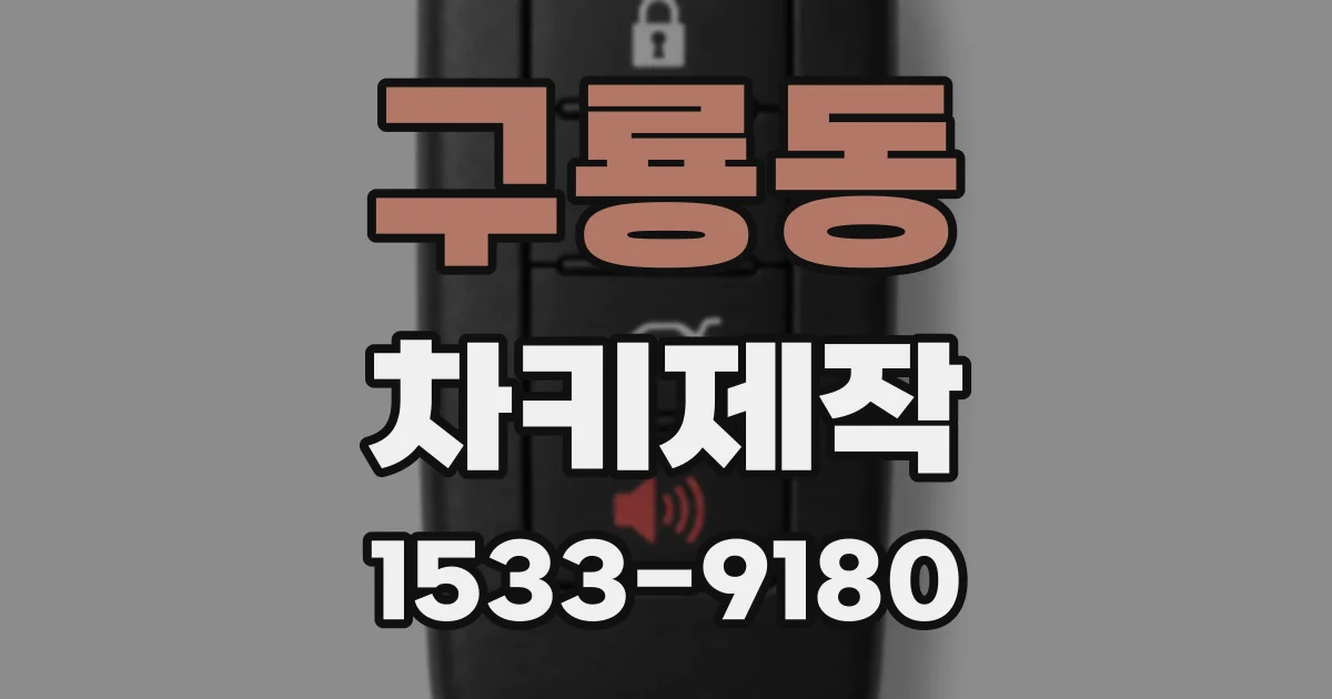 구룡동 차키제작