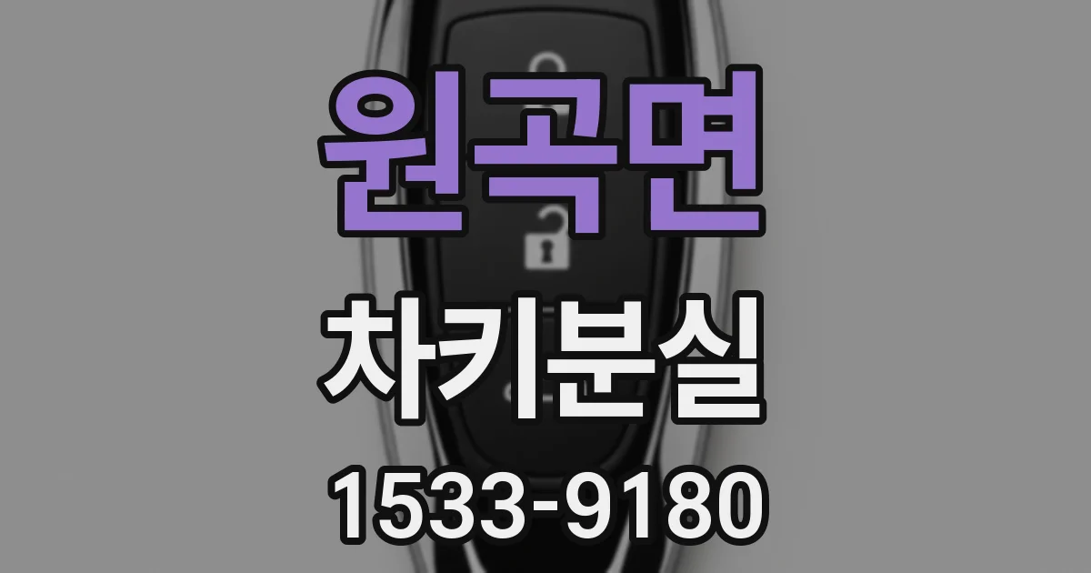 원곡면 차키분실