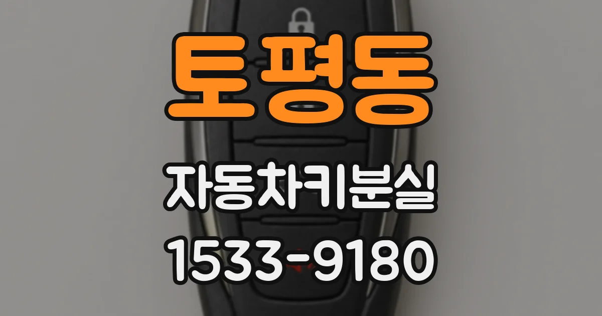 토평동 자동차키분실