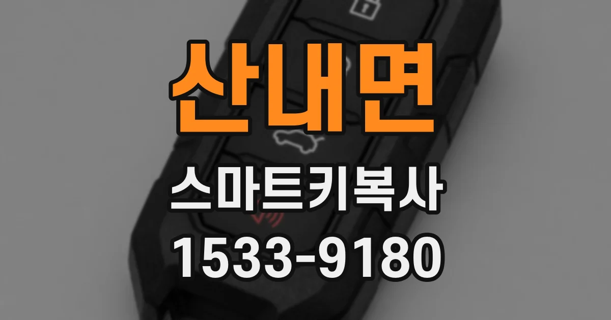 산내면 스마트키복사