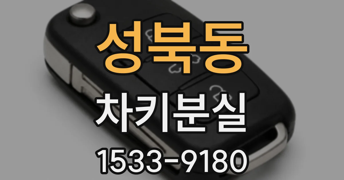 성북동 차키분실