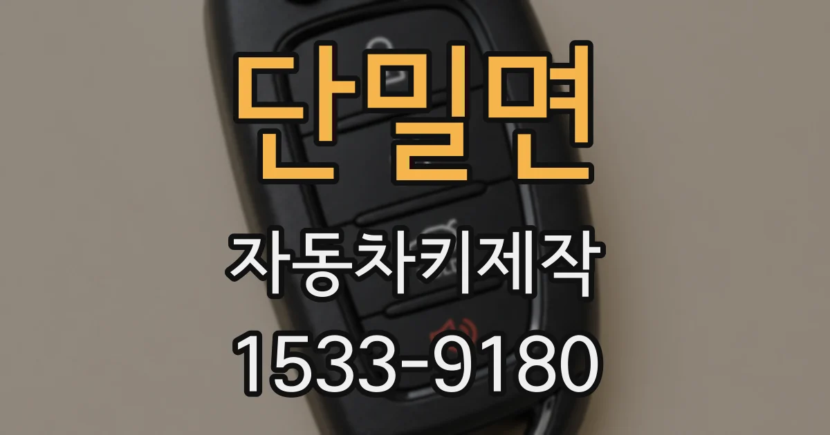 단밀면 자동차키제작