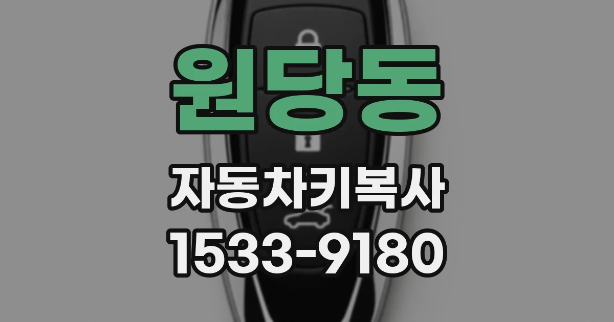 원당동 자동차키복사