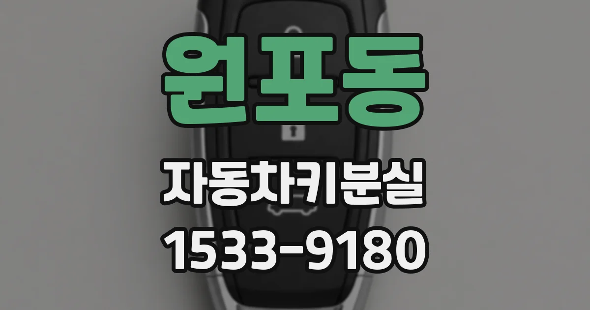 원포동 자동차키분실
