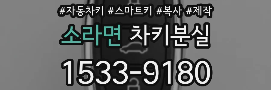소라면 차키분실