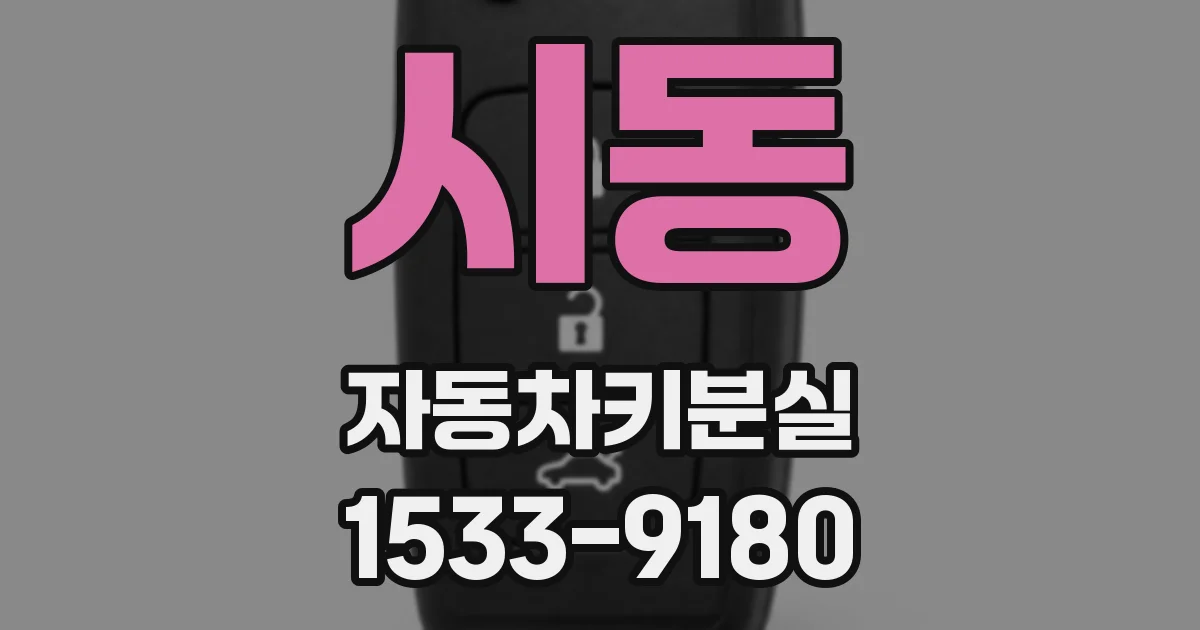 시동 자동차키분실