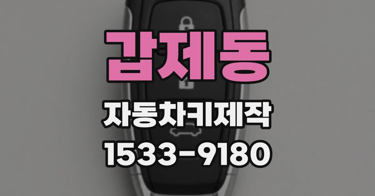 갑제동 자동차키제작
