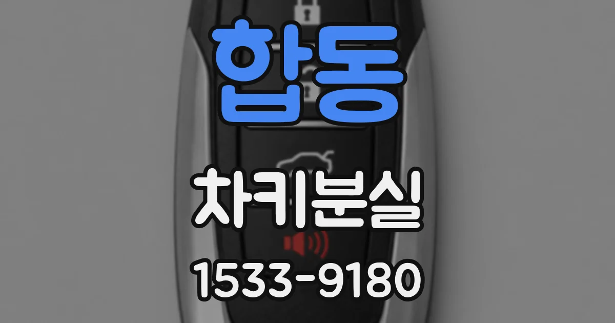 합동 차키분실