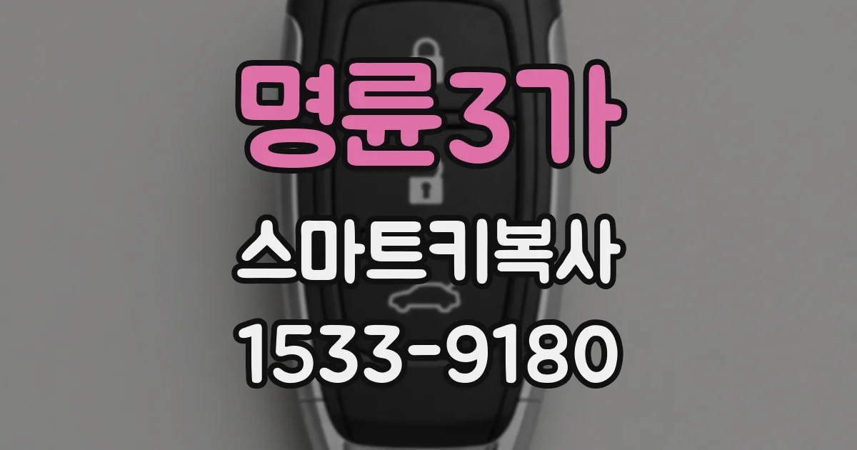 명륜3가 스마트키복사
