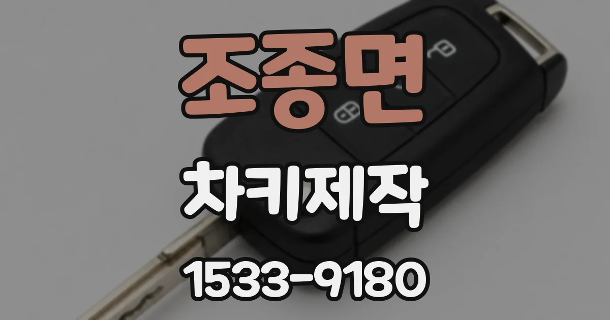 조종면 차키제작