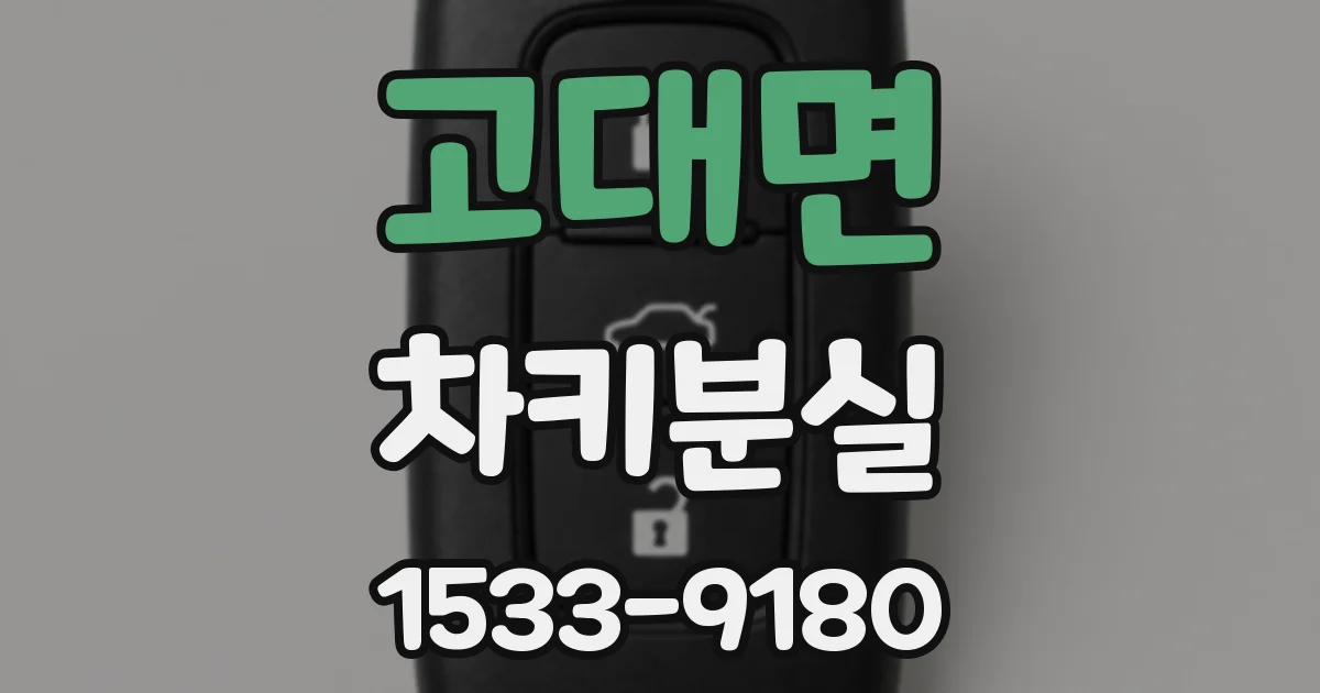 고대면 차키분실