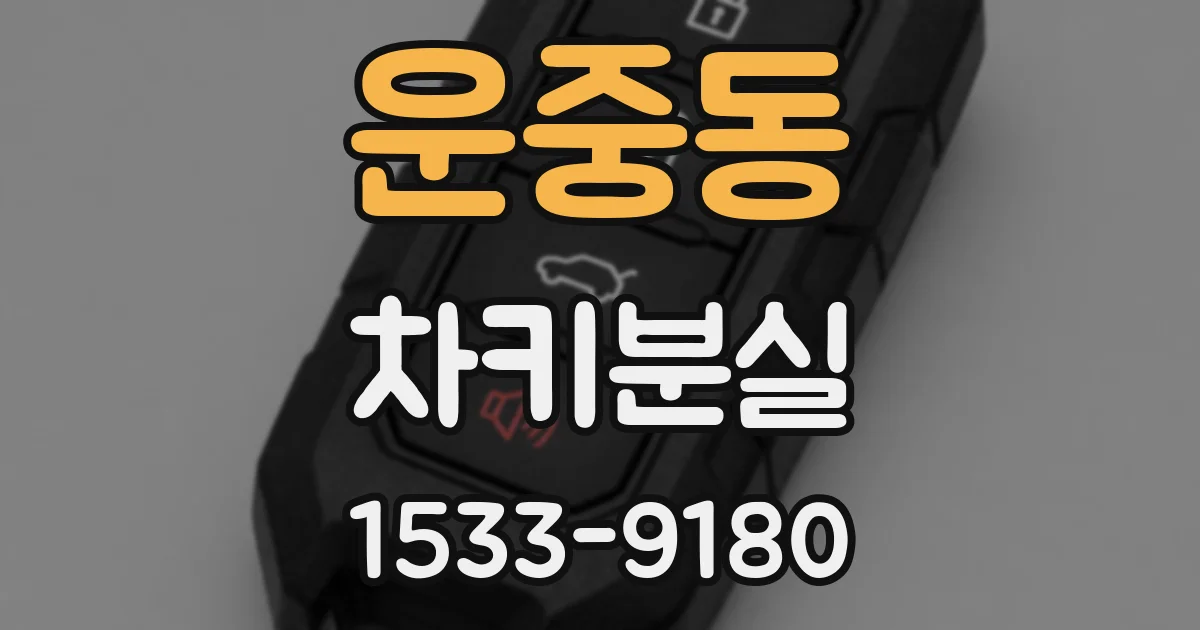운중동 차키분실