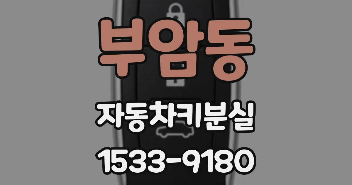 부암동 자동차키분실