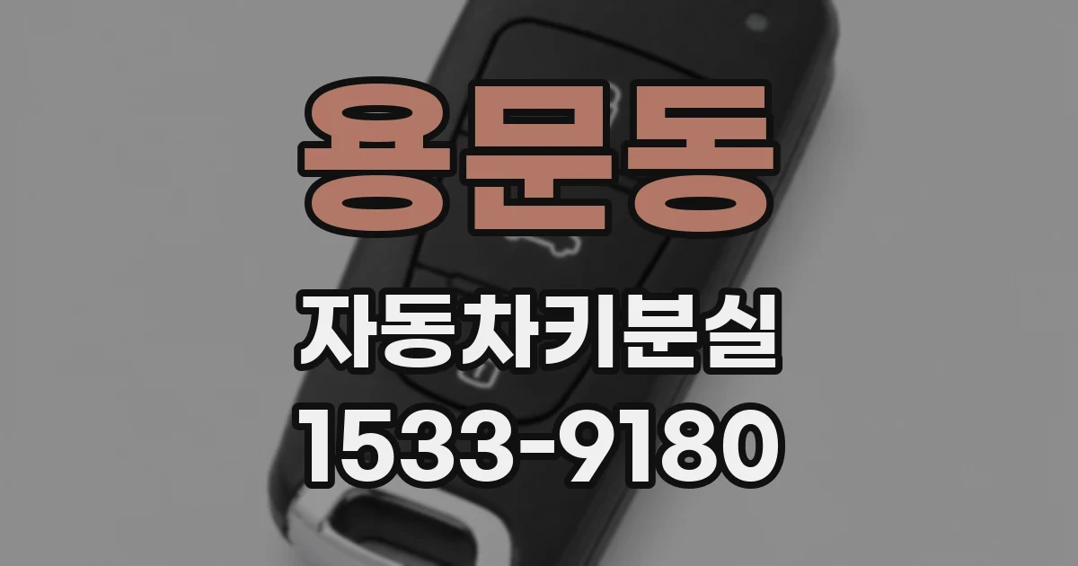 용문동 자동차키분실