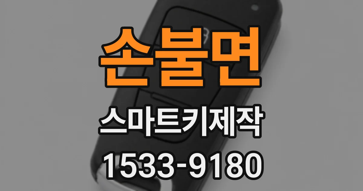 손불면 스마트키제작