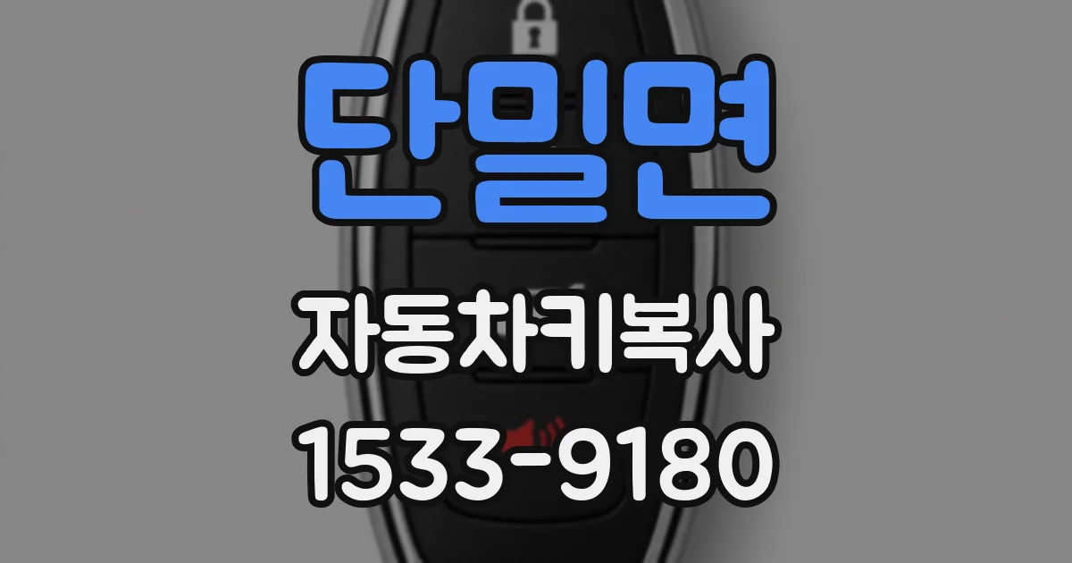 단밀면 자동차키복사