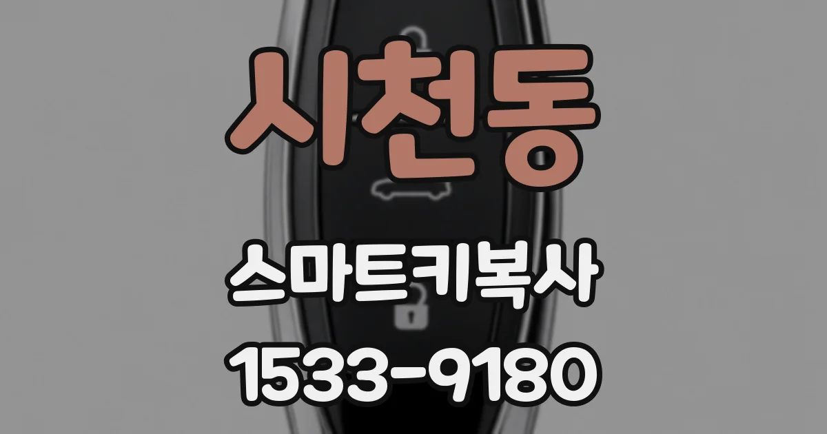 시천동 스마트키복사