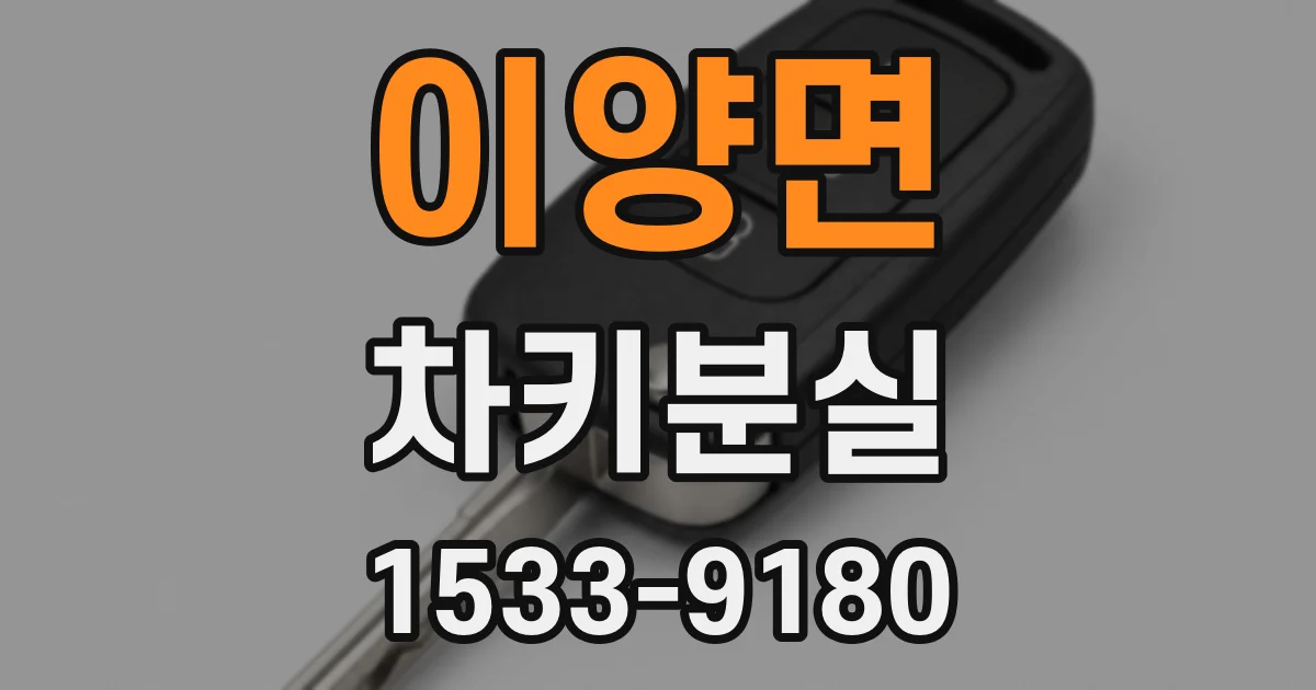 이양면 차키분실