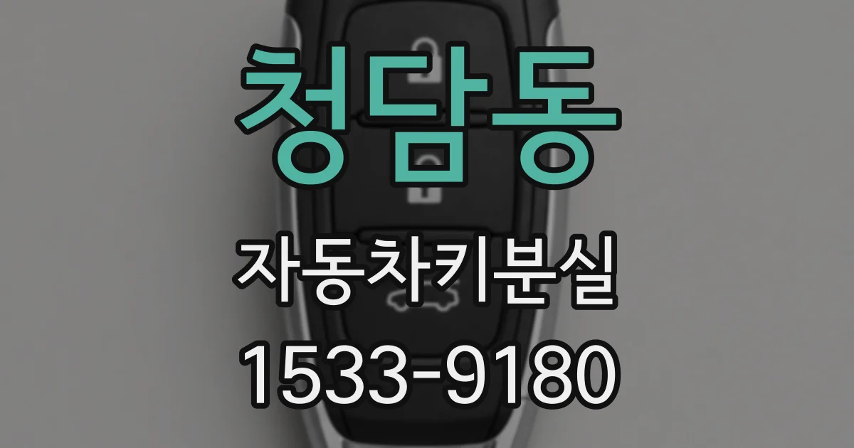 청담동 자동차키분실