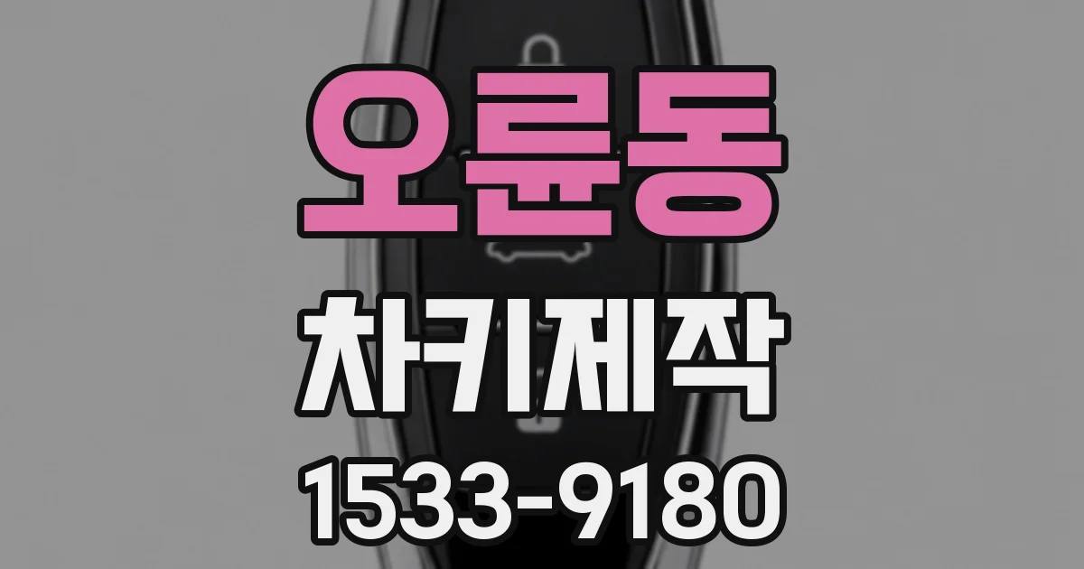 오륜동 차키제작