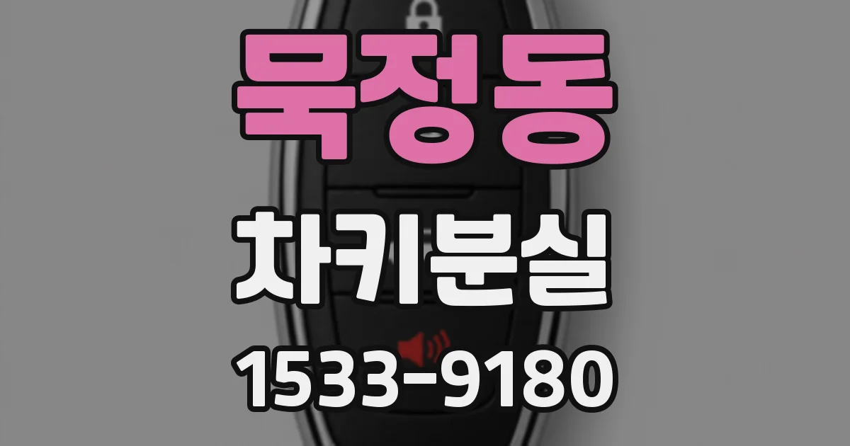 묵정동 차키분실