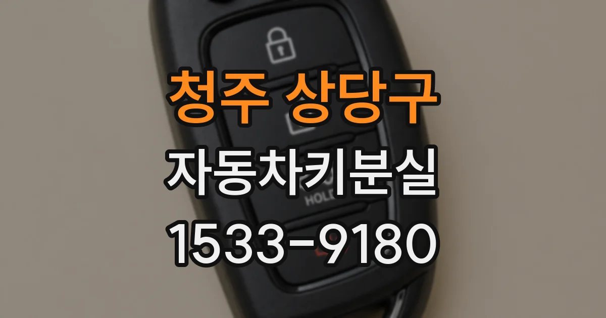 청주 상당구 자동차키분실