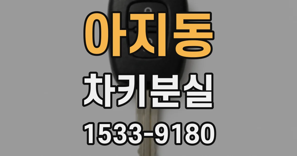 아지동 차키분실
