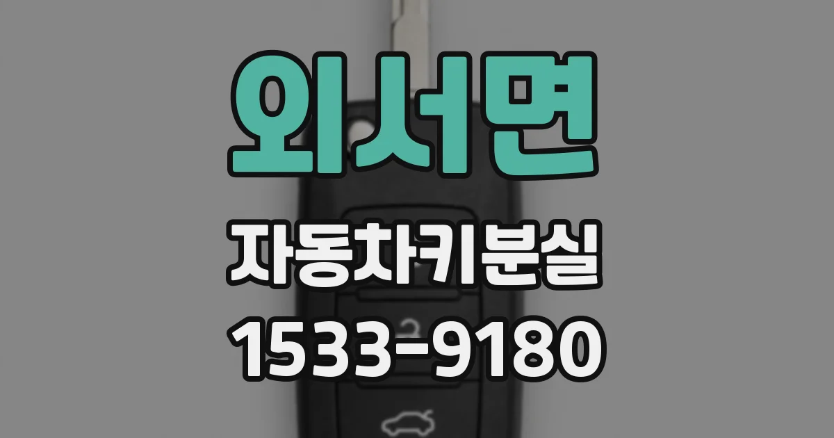 외서면 자동차키분실
