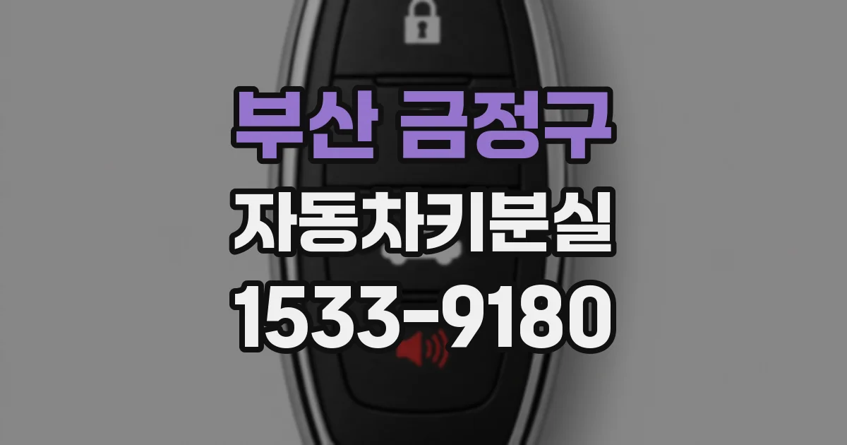 부산 금정구 자동차키분실