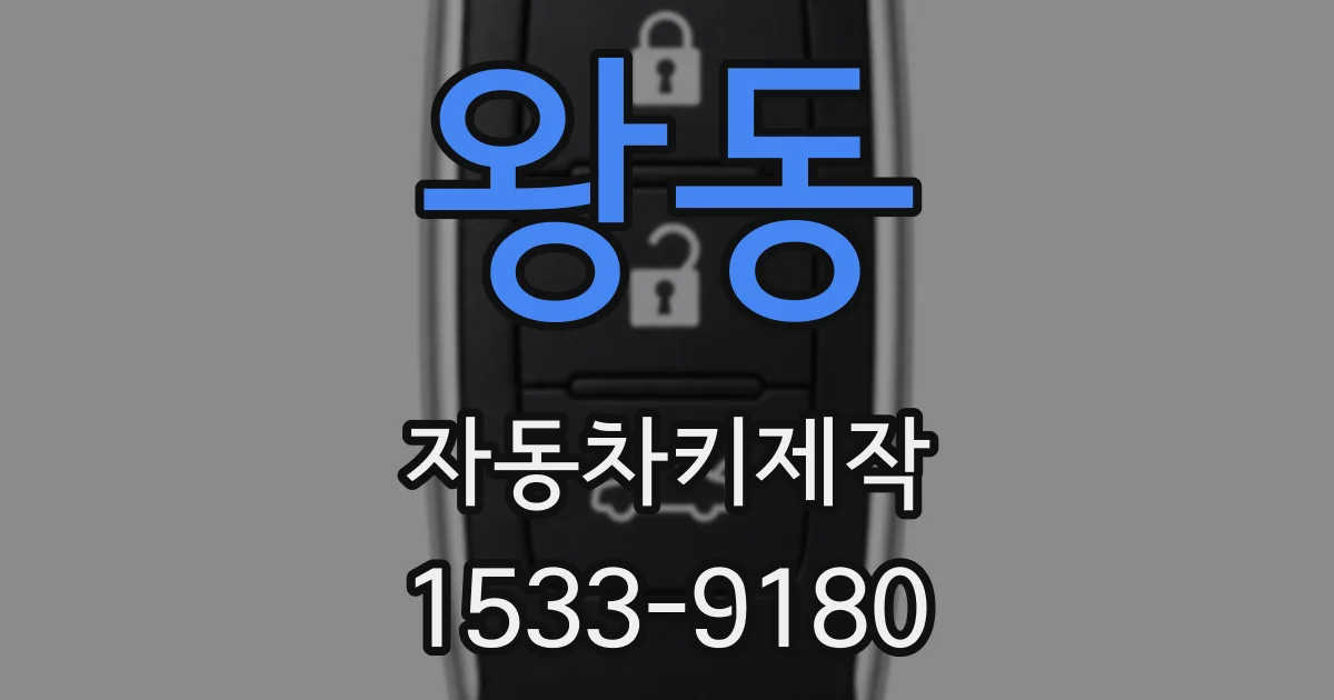 왕동 자동차키제작
