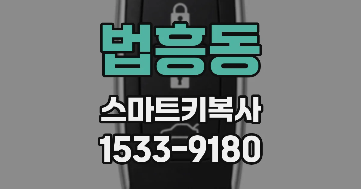 법흥동 스마트키복사
