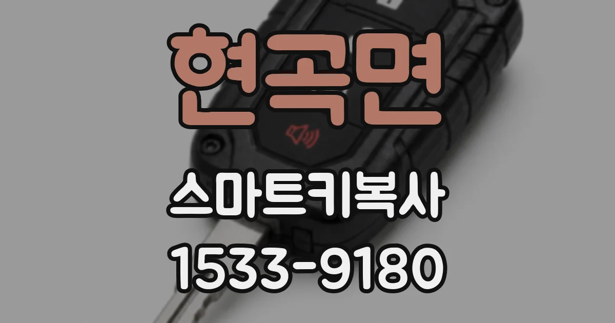 현곡면 스마트키복사