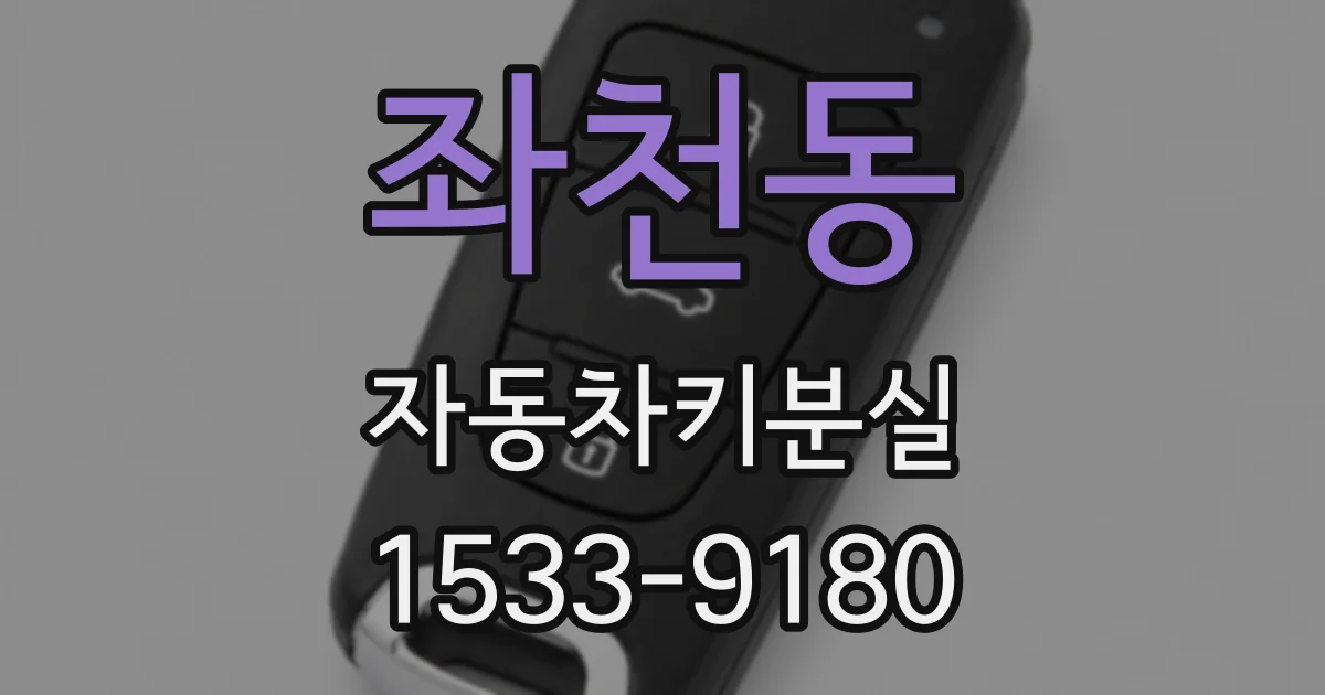 좌천동 자동차키분실