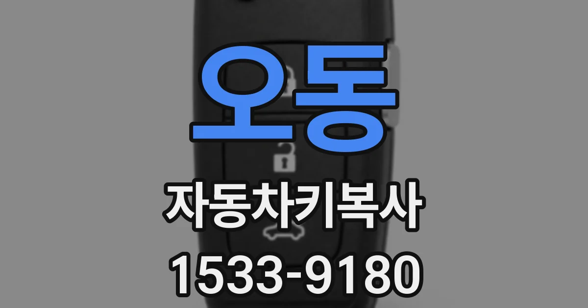 오동 자동차키복사