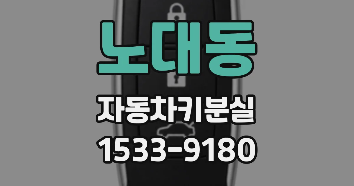 노대동 자동차키분실