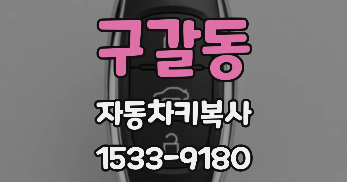 구갈동 자동차키복사