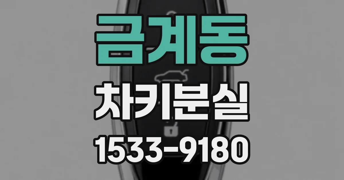 금계동 차키분실