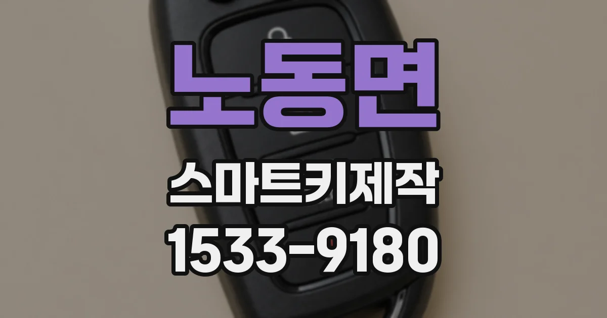 노동면 스마트키제작