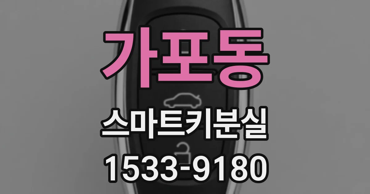 가포동 스마트키분실