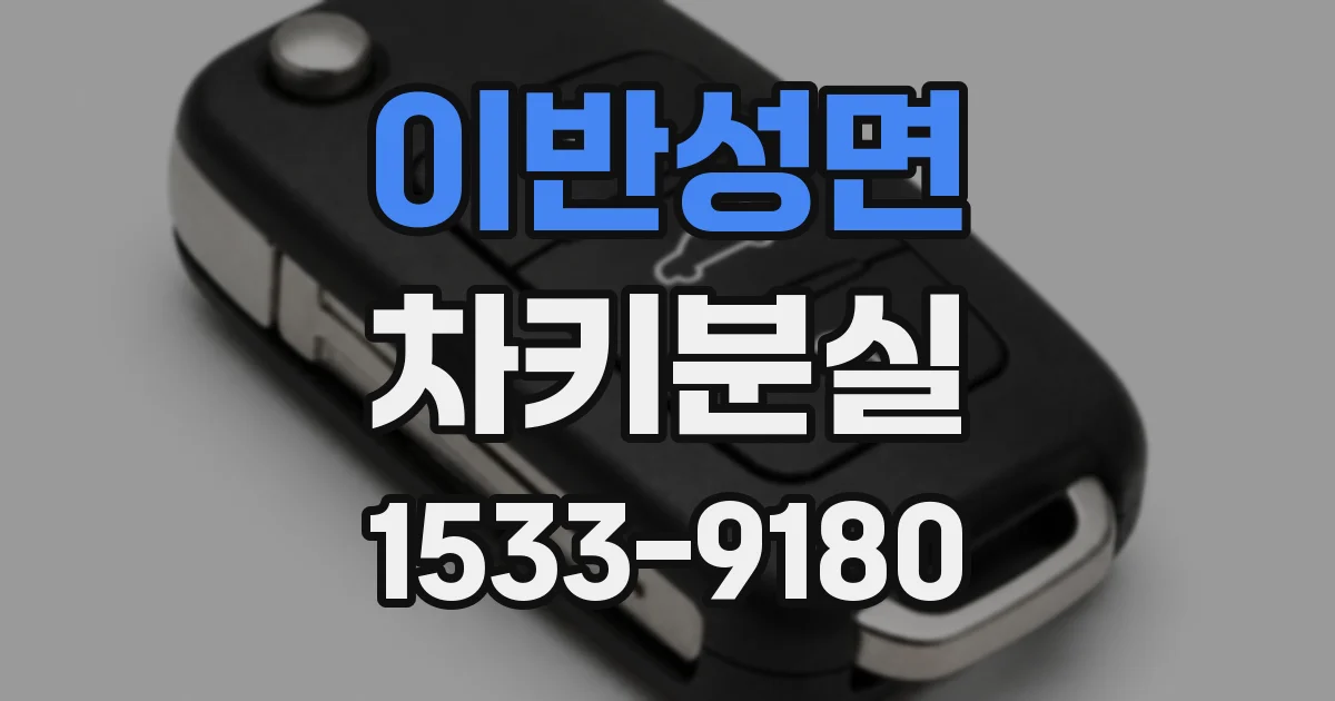 이반성면 차키분실
