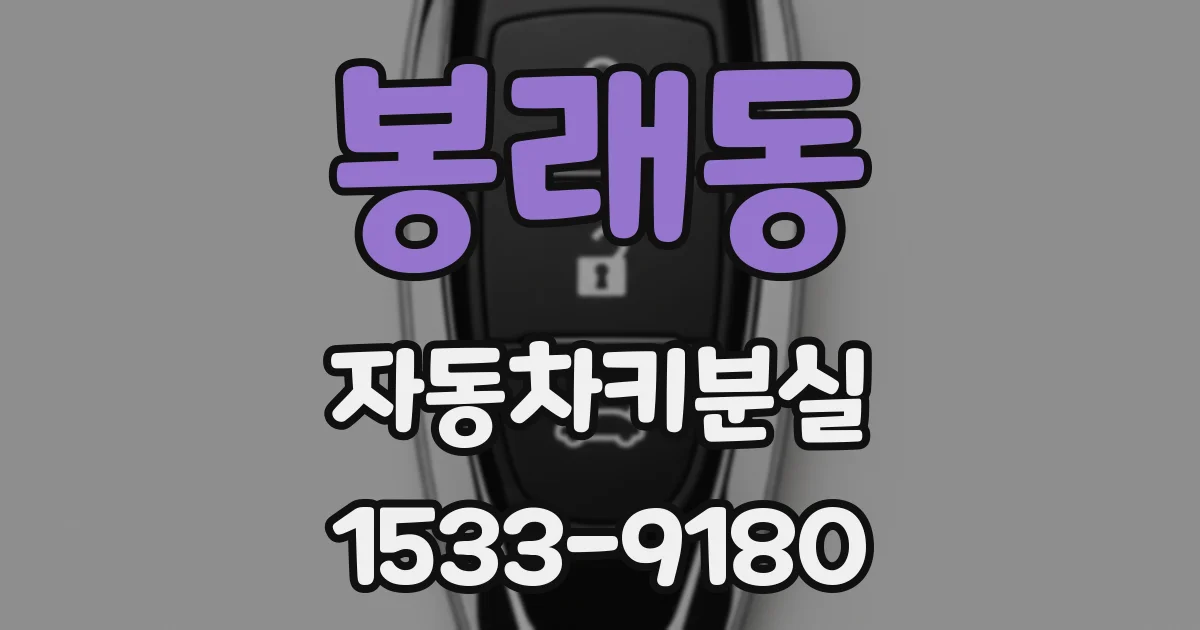 봉래동 자동차키분실
