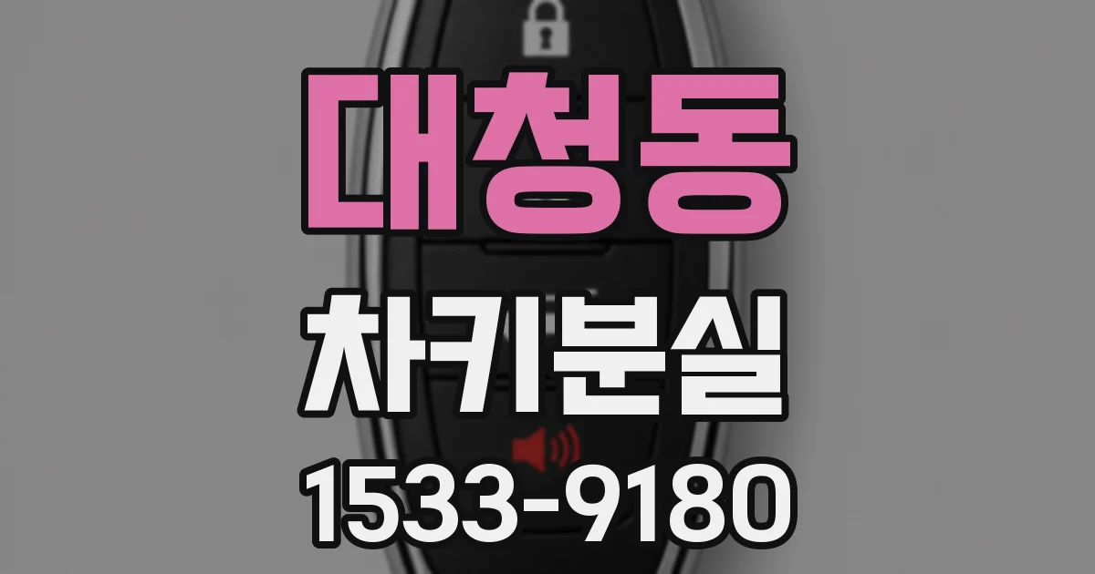 대청동 차키분실