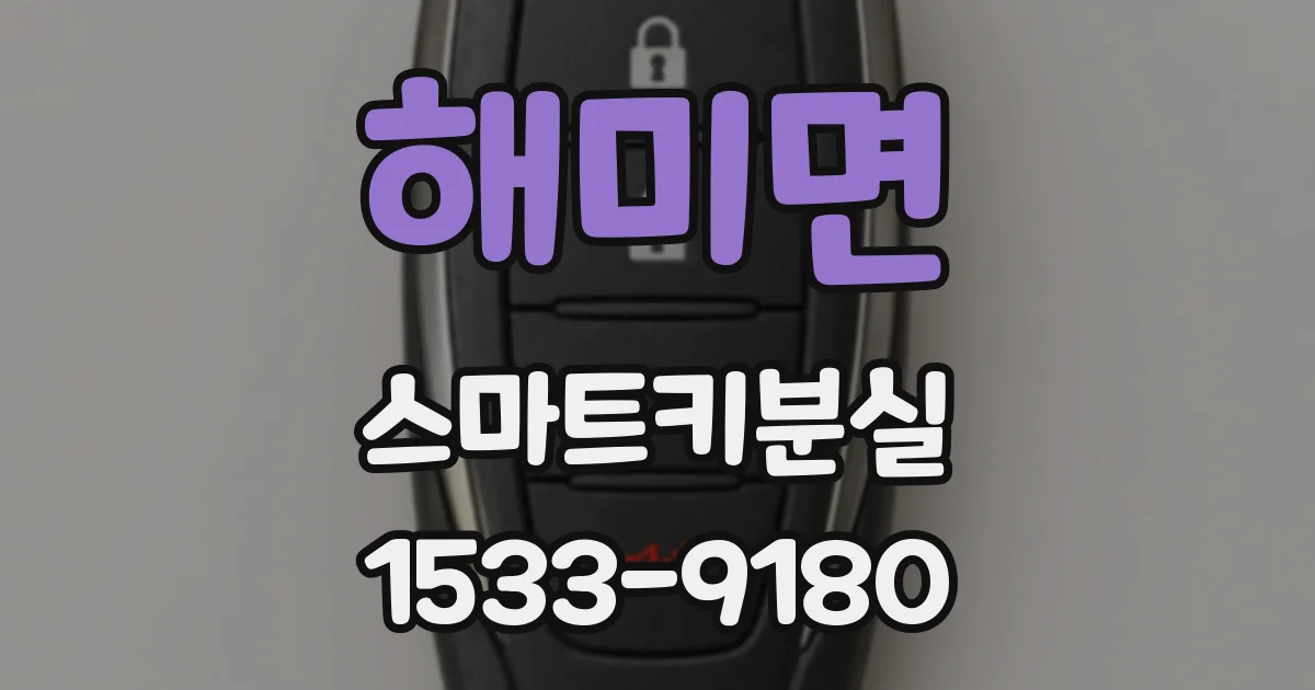 해미면 스마트키분실