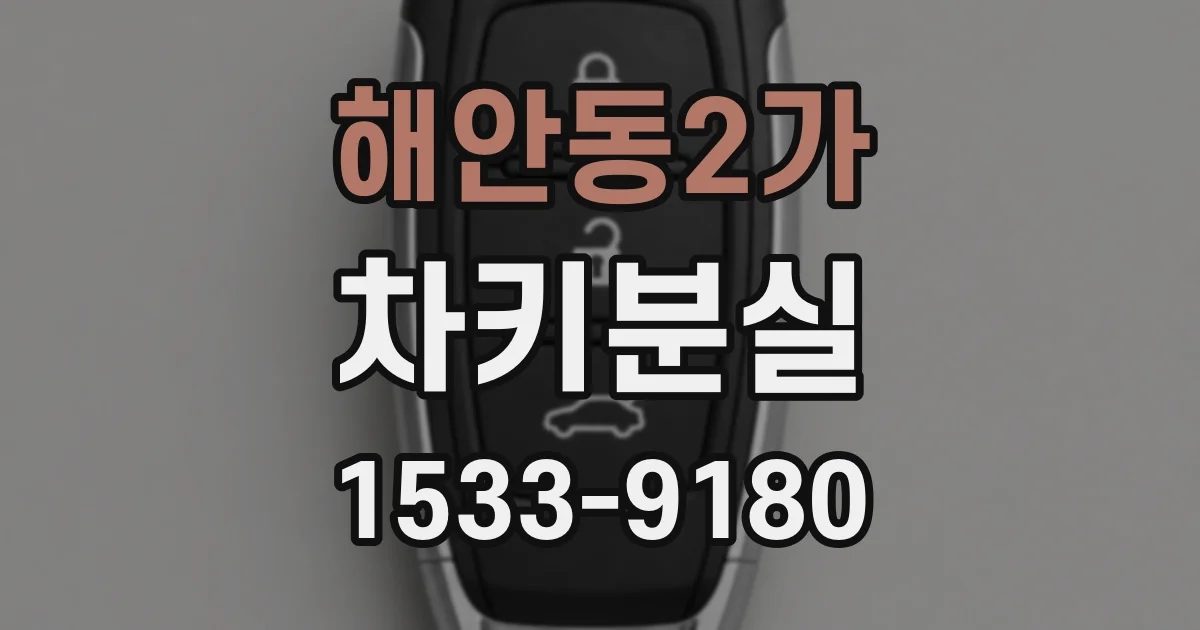해안동2가 차키분실