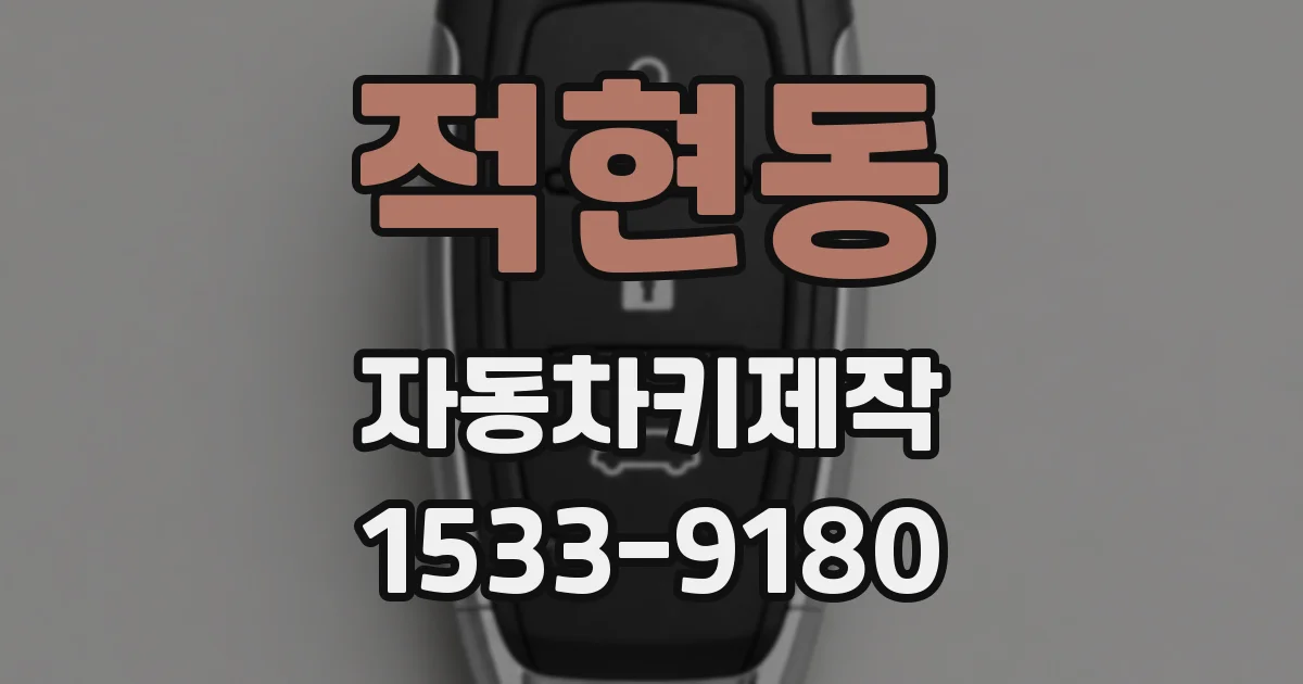 적현동 자동차키제작