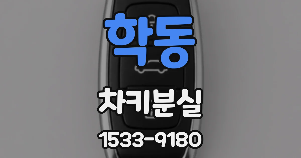 학동 차키분실