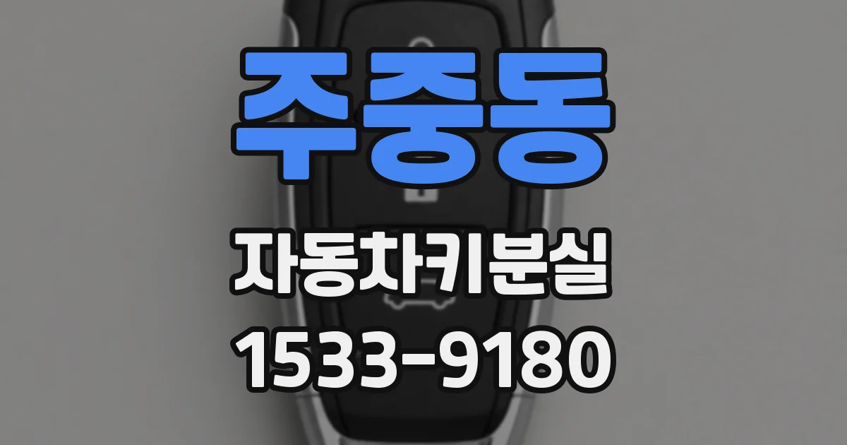 주중동 자동차키분실