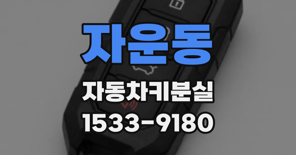 자운동 자동차키분실