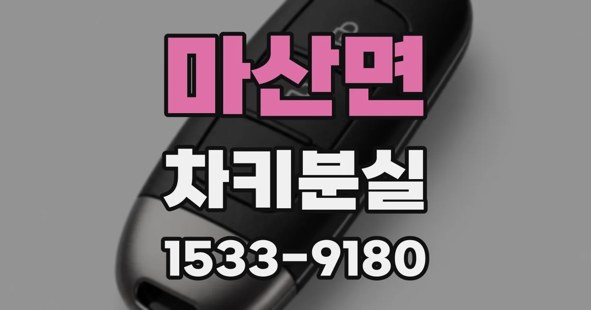 마산면 차키분실