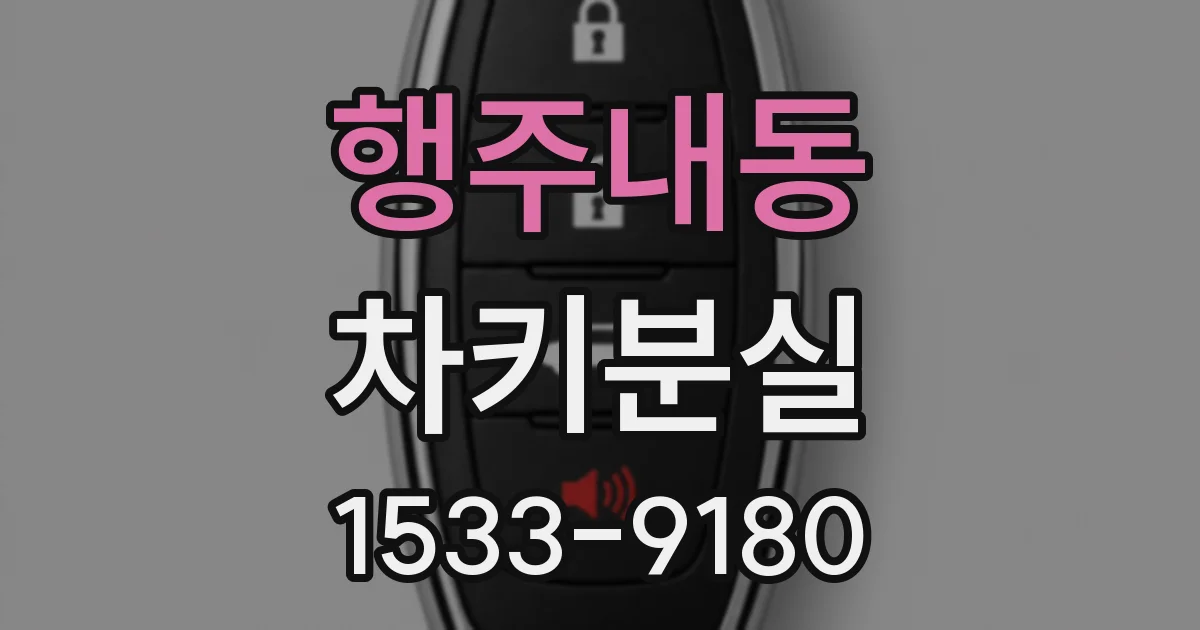 행주내동 차키분실